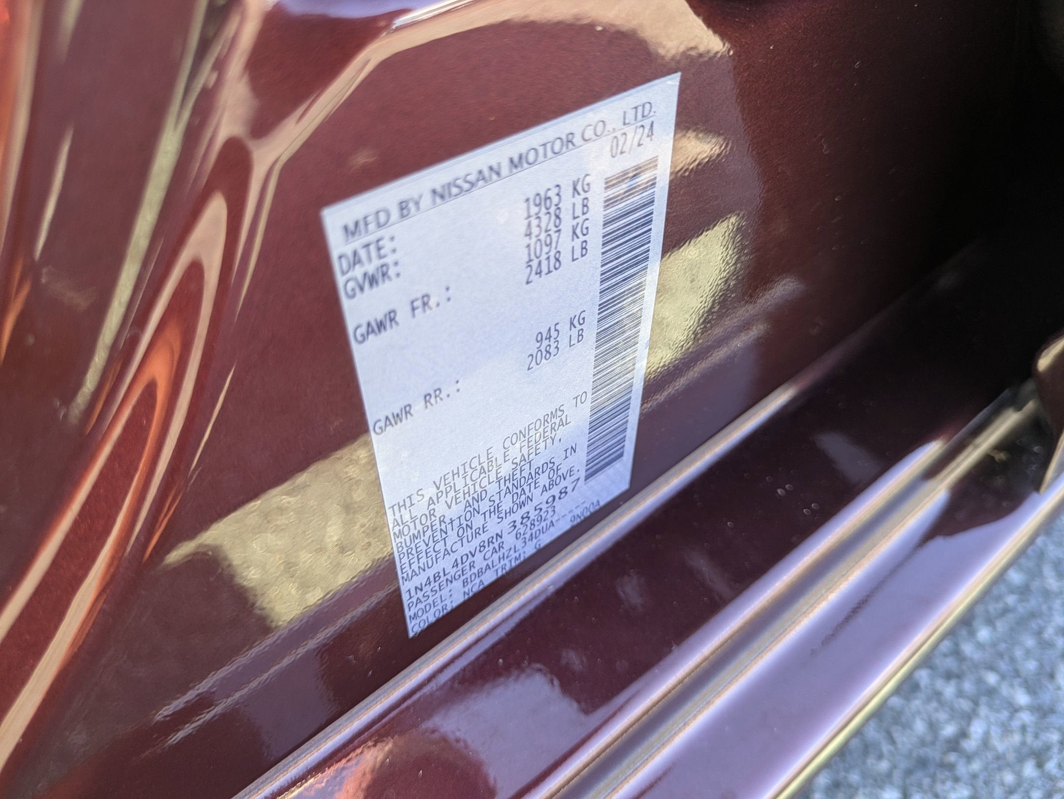 2024 Nissan Altima 2.5 SV