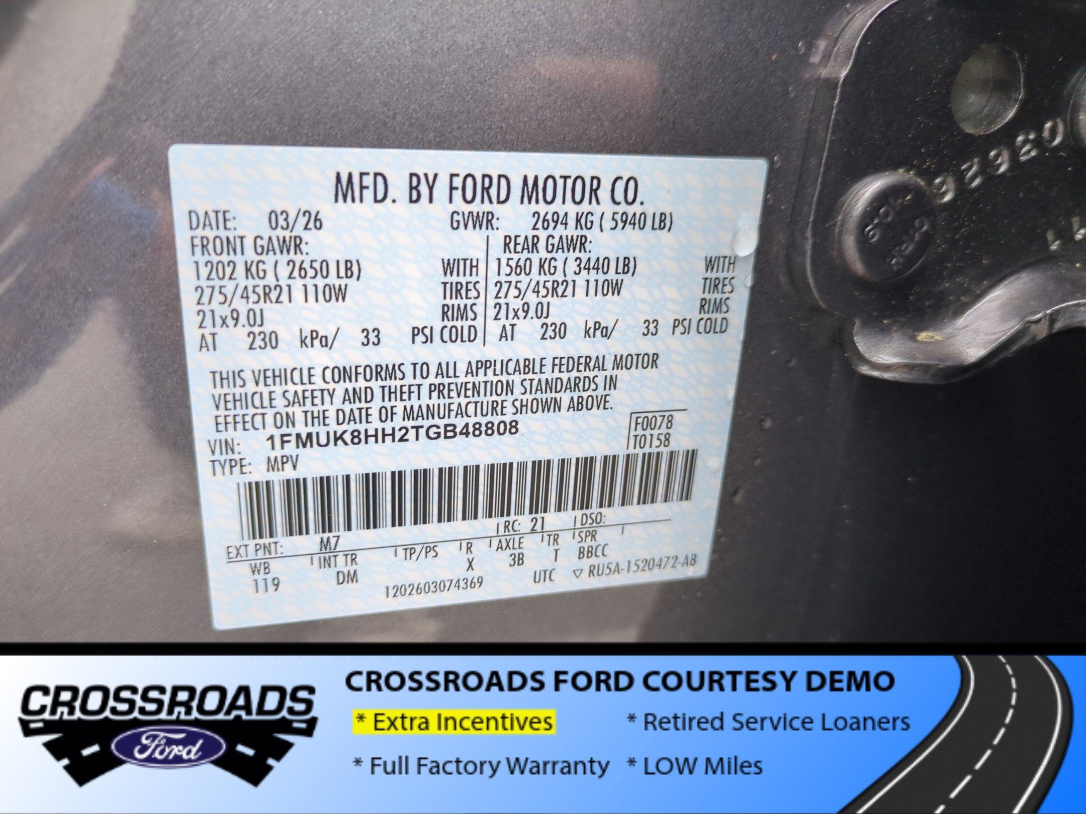2026 Ford Explorer Platinum - Crossroads Courtesy Demo