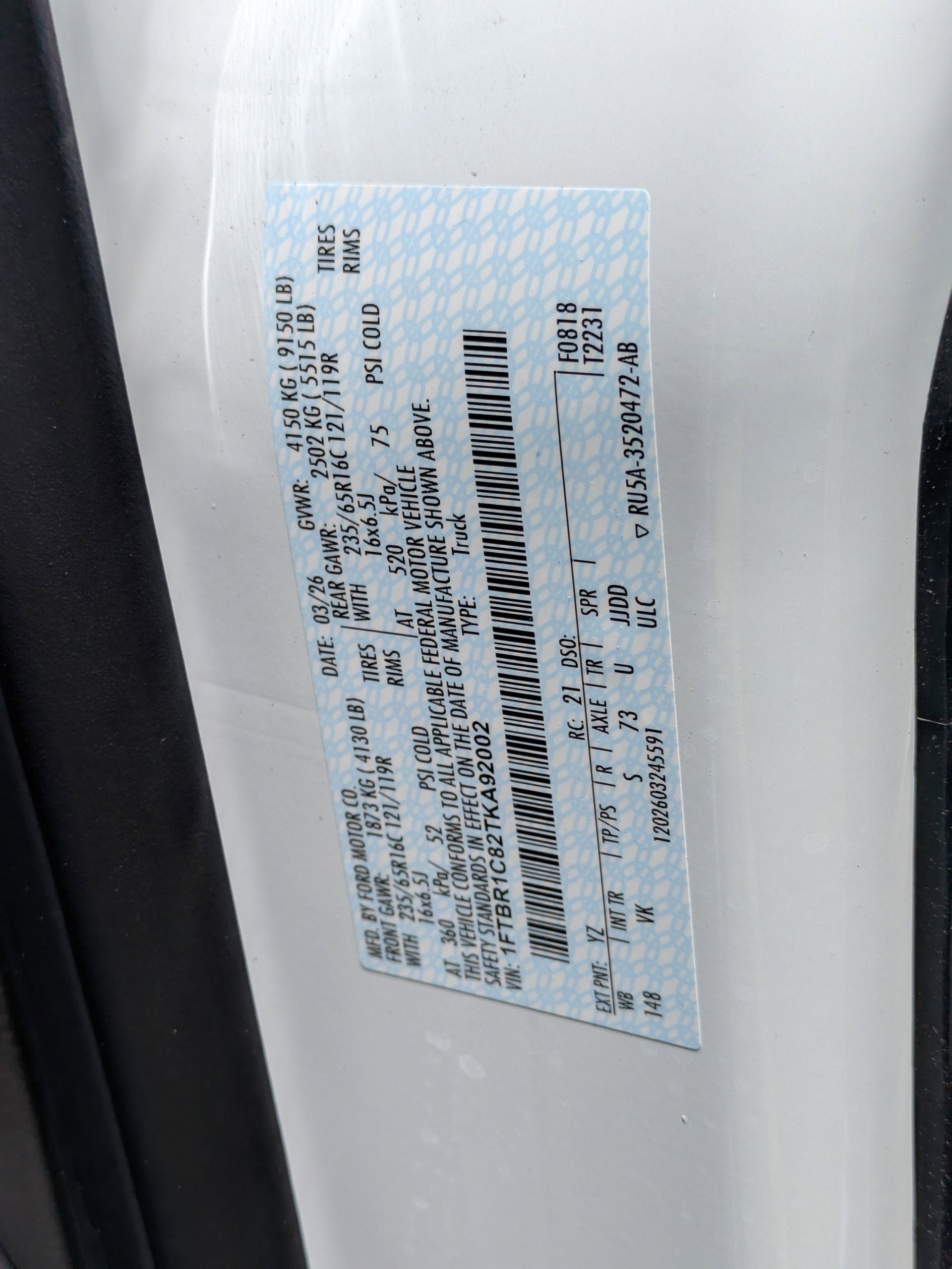 2026 Ford Transit Cargo Van Base