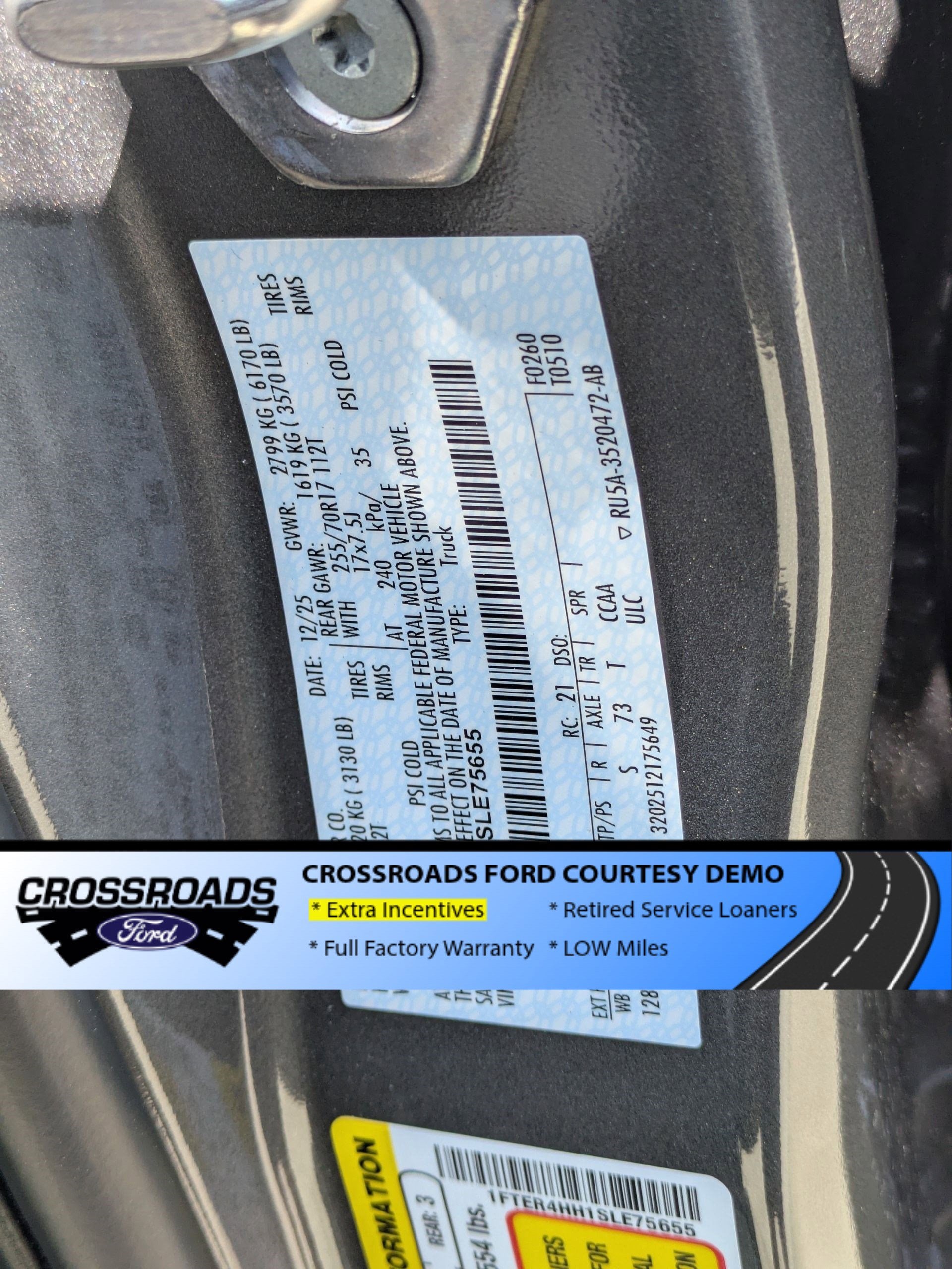 2025 Ford Ranger XLT - Crossroads Courtesy Demo