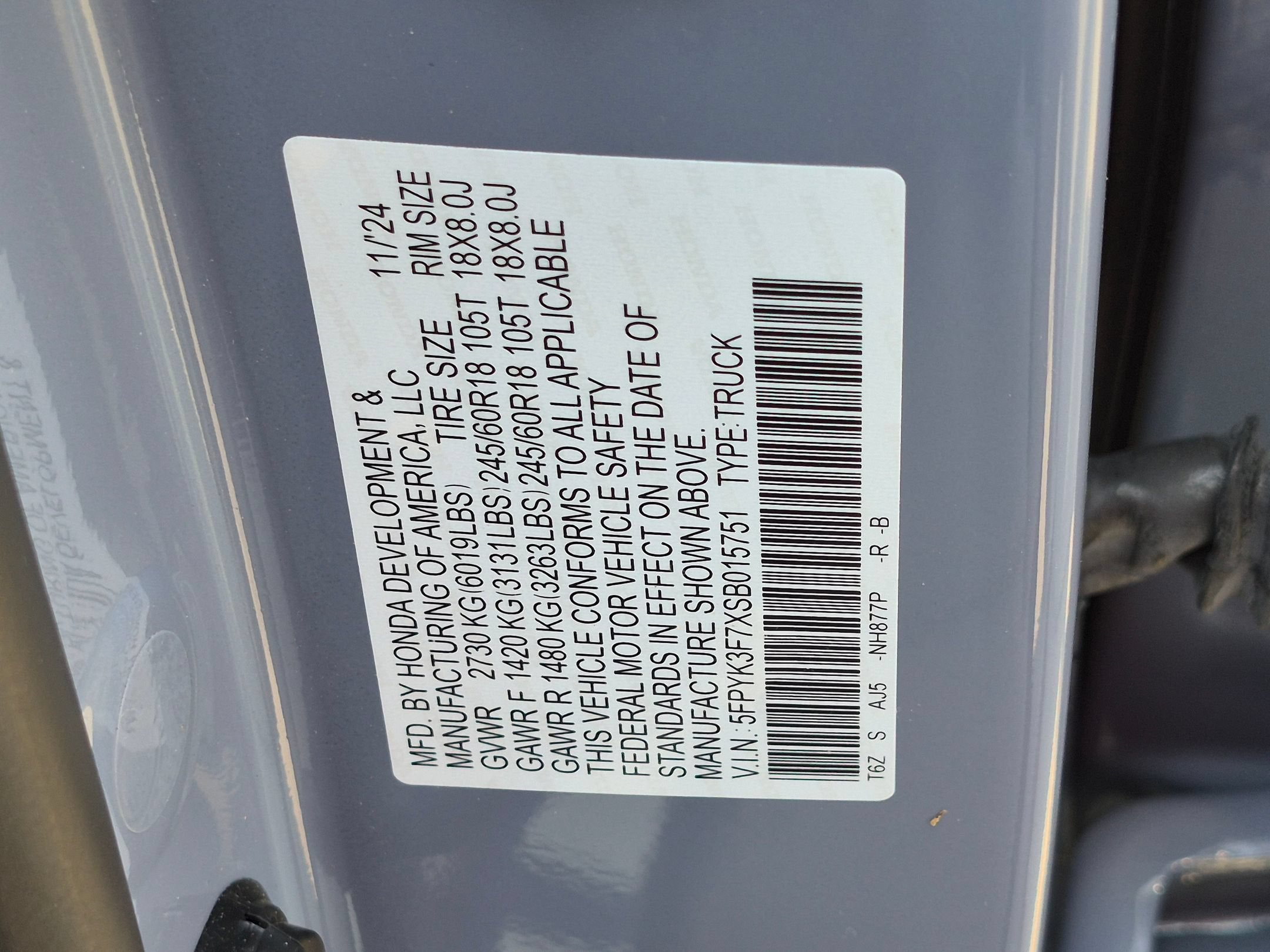 2025 Honda Ridgeline TrailSport+