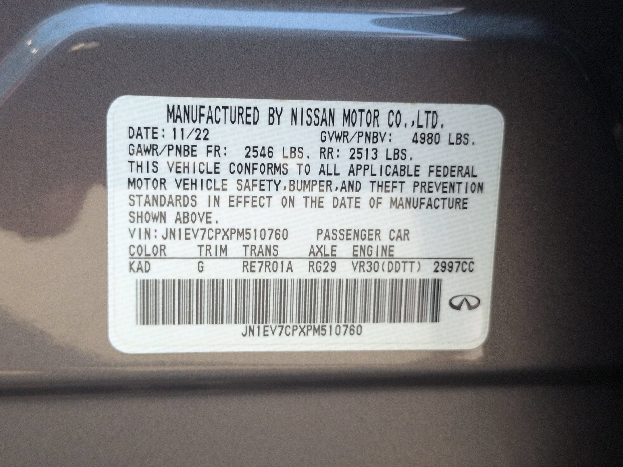 2023 INFINITI Q50 SENSORY