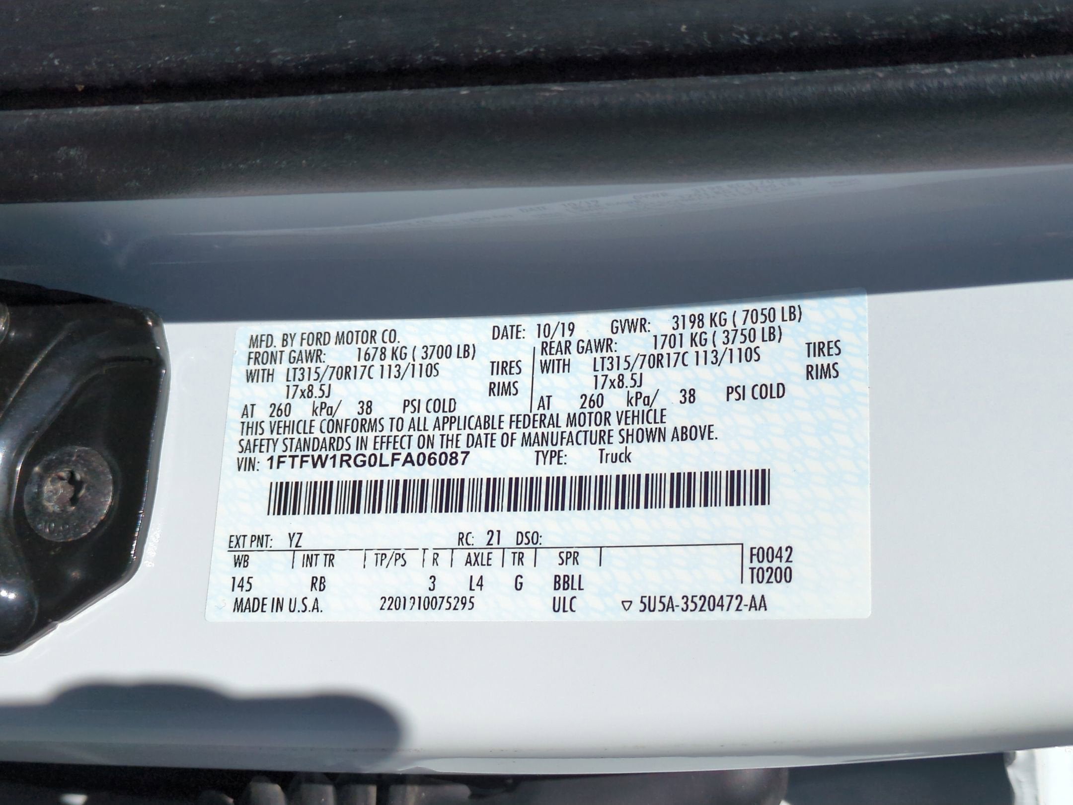 2020 Ford F-150 Raptor