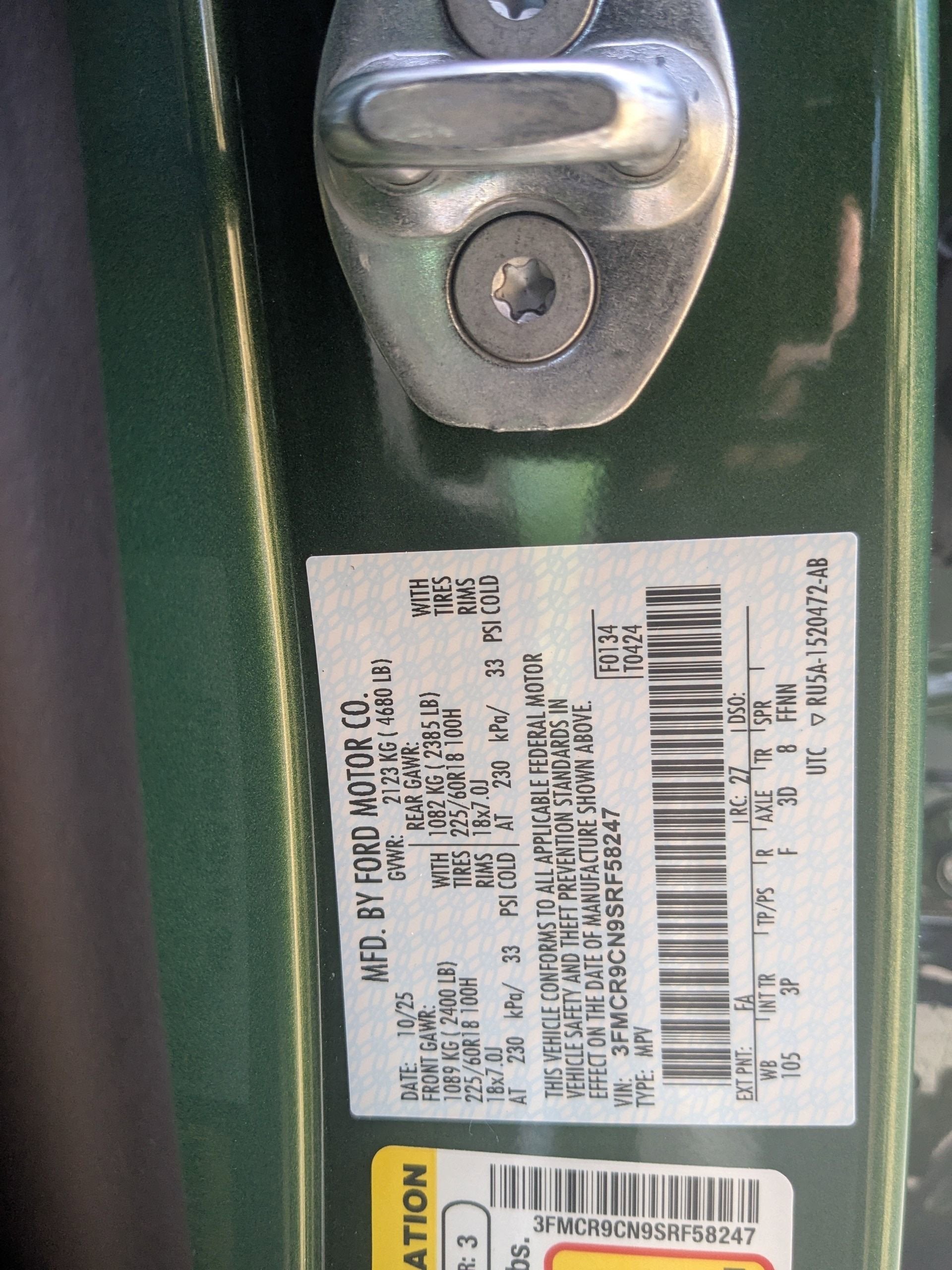 2025 Ford Bronco Sport Outer Banks