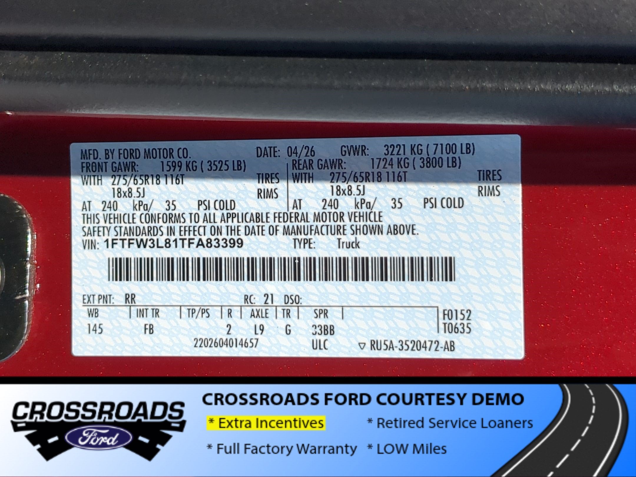 2026 Ford F-150 XLT - Crossroads Courtesy Demo