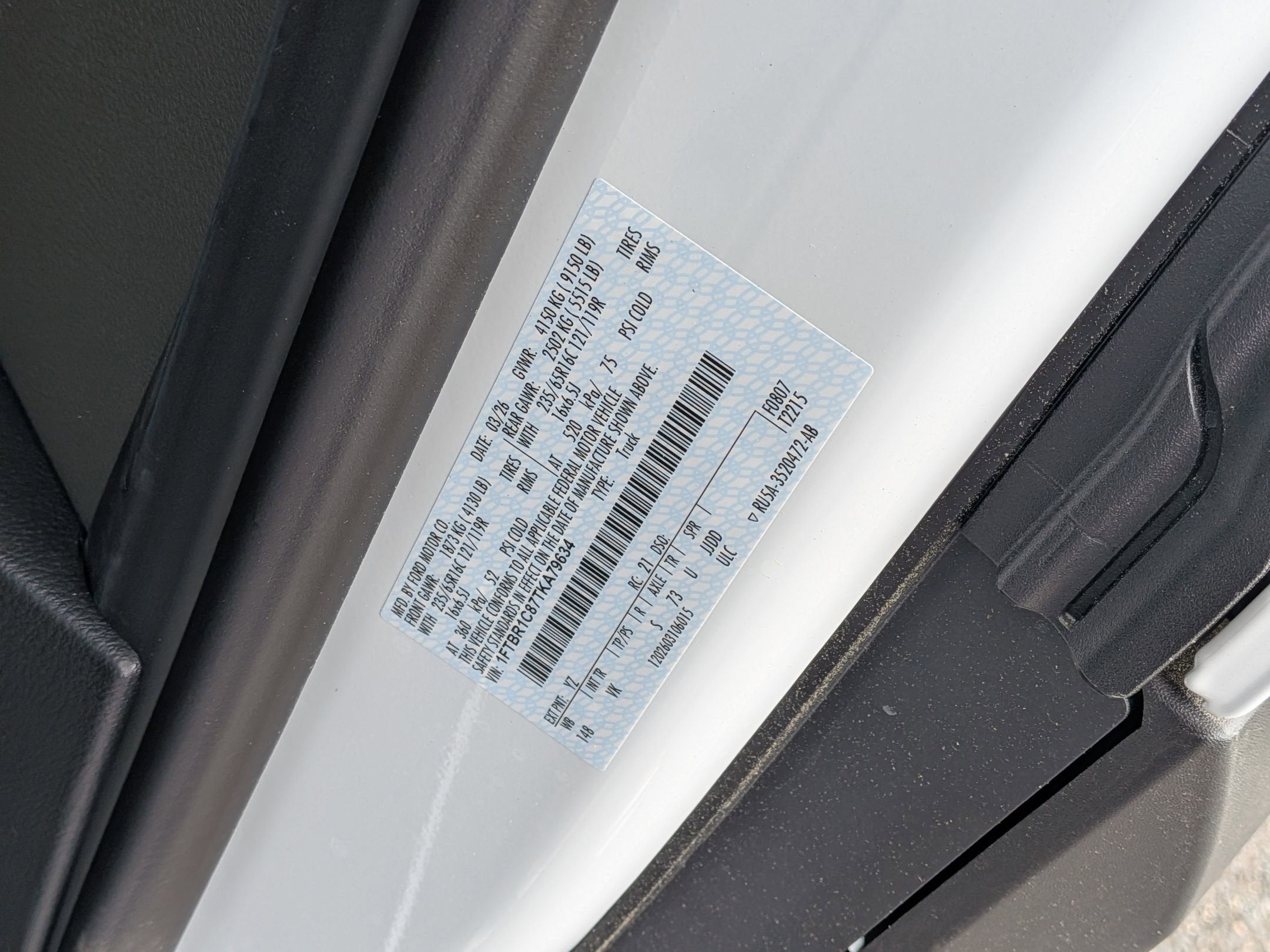 2026 Ford Transit Cargo Van Base