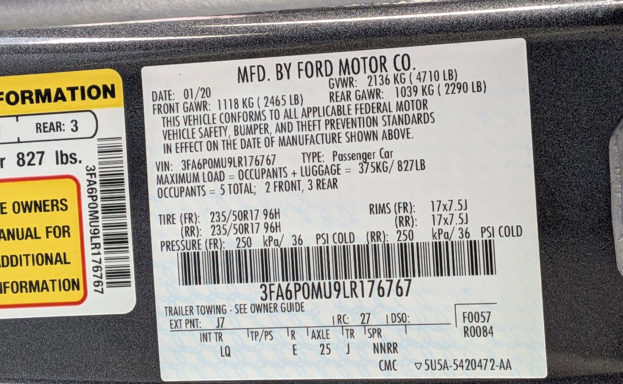 2020 Ford Fusion Hybrid SEL